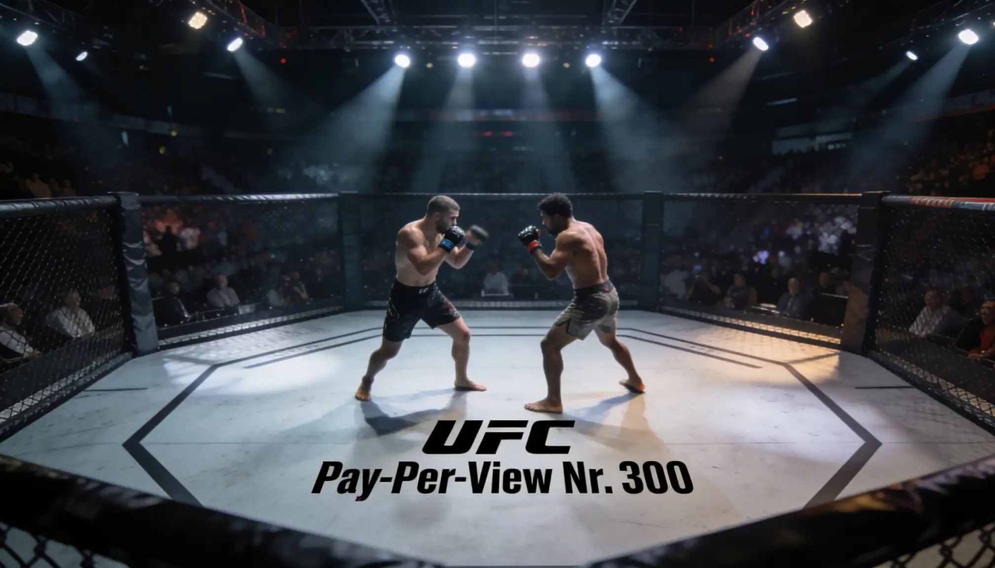 UFC Wetten - Oktagon mit Kämpfern während eines Events